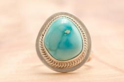 Genuine Battle Mountain Turquoise Sterling Silver Ring